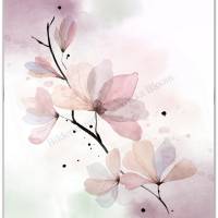 *LOVE FLOWERS...* 3er Set in Pastel Rosa Aquarell Handlettering Print Poster Kunstdruck Bild mit Spruch Spruch Geschenk Bild 3