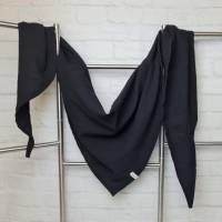 Dreieckstuch aus Musselinstoff, Musselintuch in schwarz, leichter Schal, handmade von la piccola Antonella Bild 2
