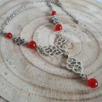 Juna - Keltischer Halskette mit Chalzedon Perlen & Keltischen Knoten/  Keltische Thread Kette/  Perlenkette Bild 1