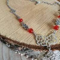 Juna - Keltischer Halskette mit Chalzedon Perlen & Keltischen Knoten/  Keltische Thread Kette/  Perlenkette Bild 4