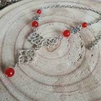Juna - Keltischer Halskette mit Chalzedon Perlen & Keltischen Knoten/  Keltische Thread Kette/  Perlenkette Bild 5