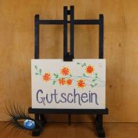 ►2021-0196◄ Karte B6 - GUTSCHEIN "Gutschein + Blumen" Bild 1