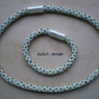 Häkelarmband, gehäkeltes Perlenarmband * Vorboten des Frühlings Bild 3