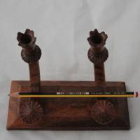 Stifthalter aus Holz Vintage Büro Bild 4