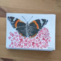 Aquarell Postkarte Grußkarte Schmetterling Bild 1