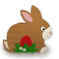 Hase mit Ei - Osternest, Osterkörbchen oder Frühlingsdeko, Osterkorb aus Wellpappe, Verpackung für Geschenke Bild 4