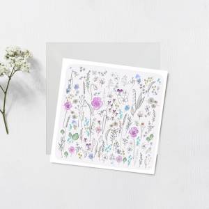 Postkarte Veilchen Wiese Blume Bild 1