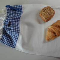 Brotbeutel *Farina* blau Baumwolle weiß mit Kordel von friess-design Bild 3