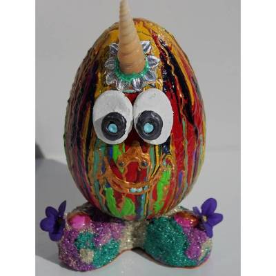 Osterfigur MILO EIERMEIER Ostergeschenk Skulptur Ei Künstler-Ei Osterei Einhorn