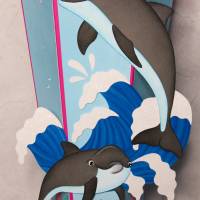 Schultüte Delfine „Skippy“ und „Ole“ 6-eckig 85 cm Bild 5