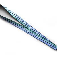langes Schlüsselband "Golfer" aus Baumwollstoff schwarz mit Ripsband weiß hellblau hellgrün Golf Sport Bild 3