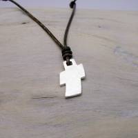 Sillberkreuz  "Benny"  Geschenk zur Konfirmation, Kommunion, personalisierbares Kreuz in Silber mit Name, Gravur Bild 2