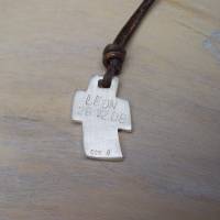 Sillberkreuz  "Benny"  Geschenk zur Konfirmation, Kommunion, personalisierbares Kreuz in Silber mit Name, Gravur Bild 5
