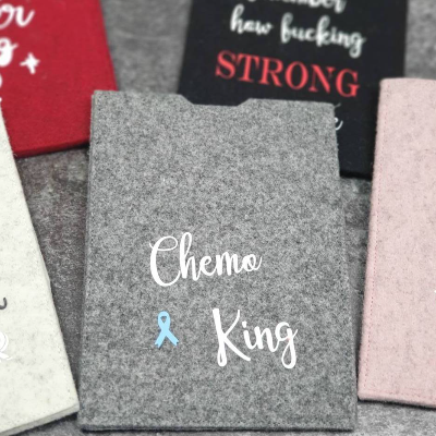 Chemopass-Hülle, Therapieplan , Wollfilzhülle