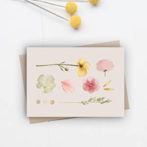 Blumen Postkarten 3-er Set für Muttertag, Geburtstag oder als Wandkunst. Aquarellkunst in matter Oberfläche Bild 2