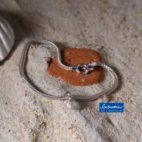 Armband "Strandläufer" feine Silberfuchsschwanzkette mit einer kleinen Muschel Bild 5