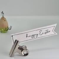 Label "happy Easter" Kunstleder Glitzer Bild 3
