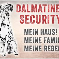 Hundeschild DALMATINER SECURITY, wetterbeständiges Warnschild Bild 1