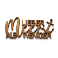 as-Herzwerk | LIEBER MEER ALS WENIGER | 3D Schriftzug Holz Maritim Meer Tischdeko Geschenk für Freunde und Familie Bild 5