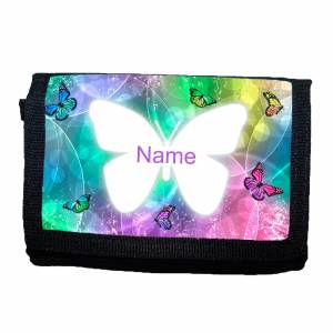 Kinder Geldbörse mit Name / Schmetterling / Personalisierbar / Mädchen Bild 1
