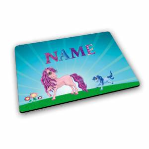 Platzset mit Name / Pony / Personalisierbar / Personalisiert / Tischset Kinder Bild 1