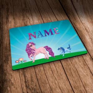 Platzset mit Name / Pony / Personalisierbar / Personalisiert / Tischset Kinder Bild 2