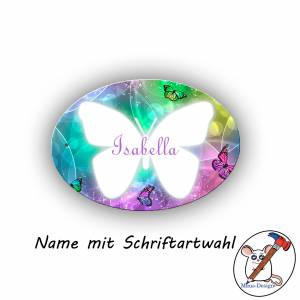 Türschild Motiv Schmetterlinge mit Name / Personalisierbar / Mädchen Bild 2
