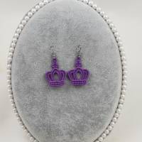 Ohrringe Krone mit Kreuz Groß Lace Bild 2