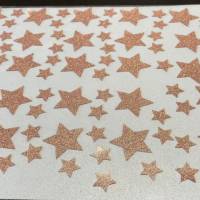 Mega glitzer XXL Sparset 90 Sterne Bügelbild Sterne in Wunschfarbe Bild 1