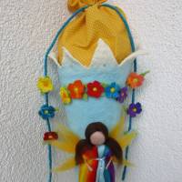 Schultüte gefilzt Filzschultüte mit Elfe Regenbogen Bild 9