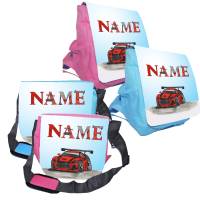 Kindergarten Rucksack oder Tasche Motiv Auto mit Name / Personalisierbar / Blau / Rosa Bild 1
