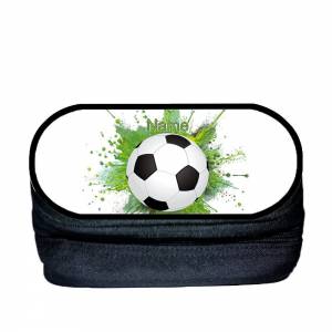 Fußball Stiftebox personalisiert | Stiftetui mit Namen | Schlampermäppchen | Stiftemäppchen Bild 1