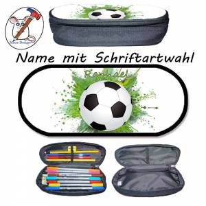 Fußball Stiftebox personalisiert | Stiftetui mit Namen | Schlampermäppchen | Stiftemäppchen Bild 2