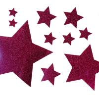 Mega Glitzer Sterne in verschiedenen Größen Bügelbild Sterne in Wunschfarben Bild 1