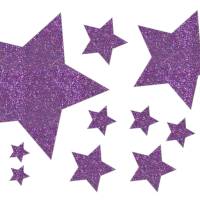 Mega Glitzer Sterne in verschiedenen Größen Bügelbild Sterne in Wunschfarben Bild 2