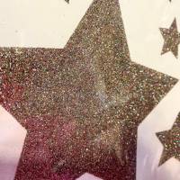 Mega Glitzer Sterne in verschiedenen Größen Bügelbild Sterne in Wunschfarben Bild 8