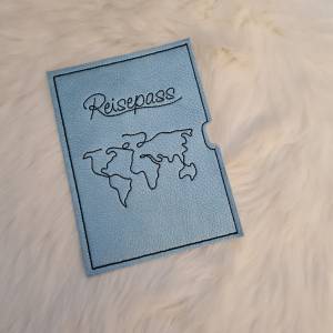 Reisepasshülle blau aus Kunstleder Bild 1