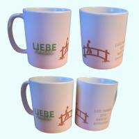 Kaffee-Tasse mit Spruch zum Thema Liebe und Brücken bauen,Tasse zum Verschenken Bild 1