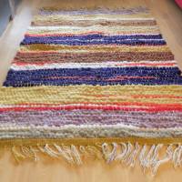 Handgewebter Teppich aus Schurwolle "Streifen No. 17" Bild 2