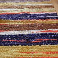 Handgewebter Teppich aus Schurwolle "Streifen No. 17" Bild 3