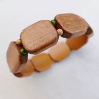*BAMBOO I*  Set Kette und Armband aus Holz natur Bild 4