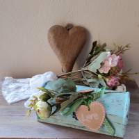 Valentinstag-romantische Schatulle aus Holz im Vintagestyle Bild 1