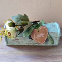 Valentinstag-romantische Schatulle aus Holz im Vintagestyle Bild 2