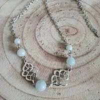 Enya - Keltischer Halskette mit Amazonit Edelstein Perlen & Keltischen Knoten/  Keltische Thread Kette/  Perlenkette Bild 5