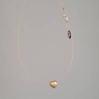 Halskette mit Herz Anhänger, Herzkette aus Silber vergoldet Bild 9