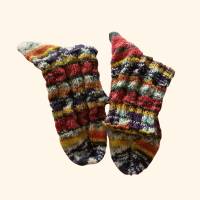 handgestrickte Socken aus hochwertiger Wolle, bunte Farben,kreatives Muster,Größe 40 - 42 Bild 2