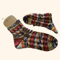 handgestrickte Socken aus hochwertiger Wolle, bunte Farben,kreatives Muster,Größe 40 - 42 Bild 5
