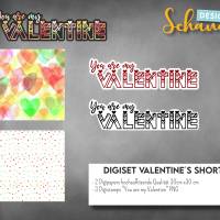 Digiset Valentines Shorty 2 Digipaper 300 DPI 30x 30 cm Jpg 3 Digistamps You are my Valentine PNG Scrapbooking Valentin Bild 1