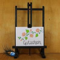 ►2021-0124◄ Karte A6 - GUTSCHEIN "Gutschein + Blüten" Bild 1