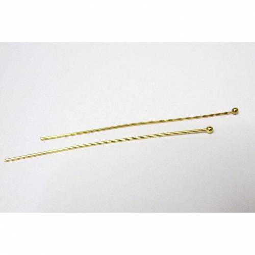 6 Stück Kugelstift, Nietstifte, Kopfstifte 25 mm lang Silber 925 vergoldet